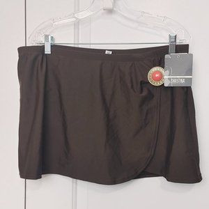 Brown swim skirt size 16